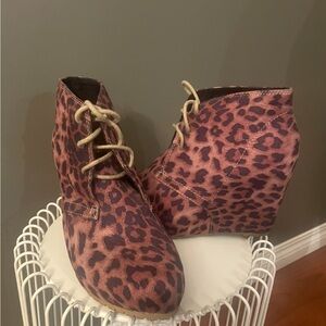 Steve Madden Leopard Wedge Boots
